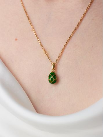 Chic Green Enamel Egg Pendant The Romanov, image , picture 4