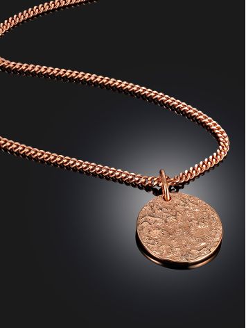 Necklace With Textured Coin Pendant The Liquid, image , picture 2