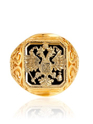 Statement Signet Ring With Two-Headed Eagle, Ring Size: 11.5 / 21, image , picture 3