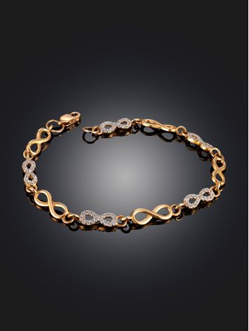 Classy Eternity Sign Bracelet With Crystals, image , picture 2
