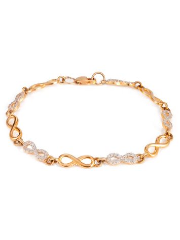 Classy Eternity Sign Bracelet With Crystals, image 