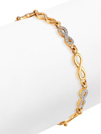 Classy Eternity Sign Bracelet With Crystals, image , picture 3
