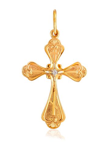 Bright Cross Sign Pendant With Crystal, image 
