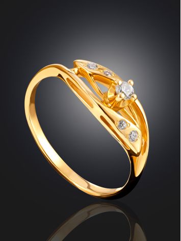 Cut Out Design Ring With Dazzling Crystals, Ring Size: 8 / 18, image , picture 2