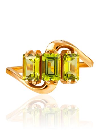 Trendy Green Chrysolite Ring, Ring Size: 8.5 / 18.5, image , picture 3