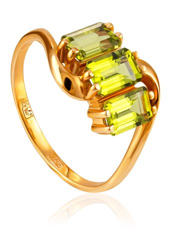Trendy Green Chrysolite Ring, Ring Size: 8.5 / 18.5, image 