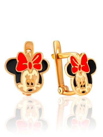 Minnie Mouse Earrings With Enamel, image 