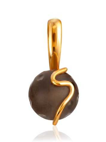 Matte Texture Smoky Quartz Pendant, image 