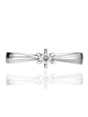 Refined Ring With Crystal Centerstone, Ring Size: 8.5 / 18.5, image , picture 3