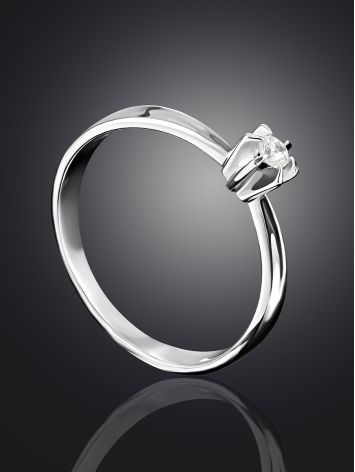 Refined Ring With Crystal Centerstone, Ring Size: 8.5 / 18.5, image , picture 2