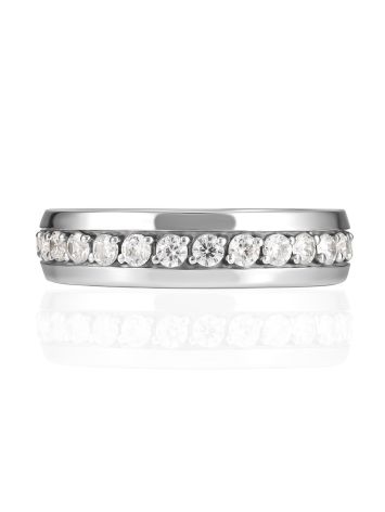 Stylish Crystal Studded Eternity Ring, Ring Size: 8 / 18, image , picture 3