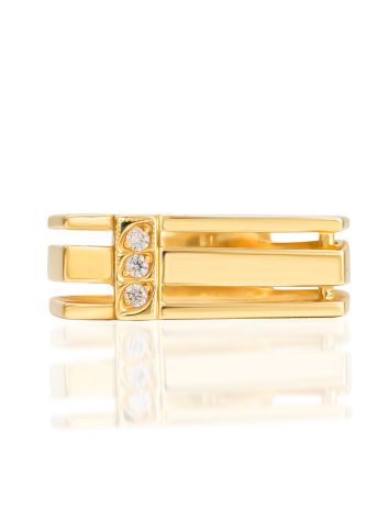 Bold Ring With Crystals, Ring Size: 8.5 / 18.5, image , picture 3