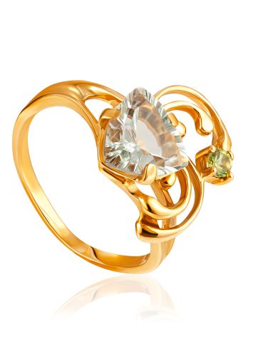 Ring With Amethyst And Chrysolite, Ring Size: 8 / 18, image 