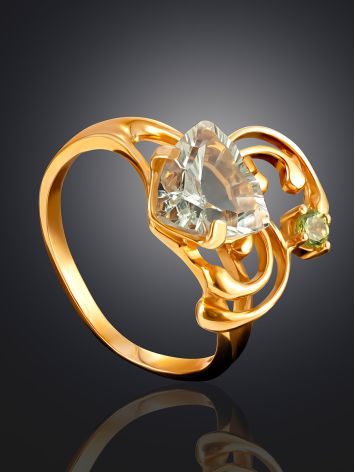 Ring With Amethyst And Chrysolite, Ring Size: 8 / 18, image , picture 2