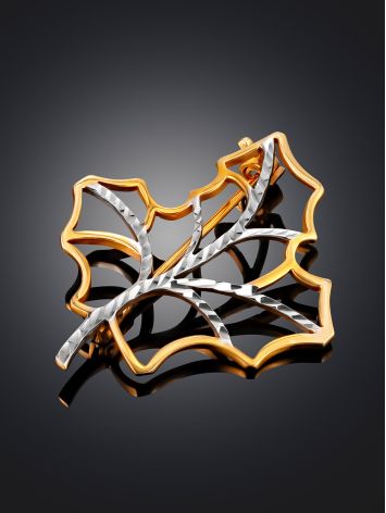 Bicolor Leaf Brooch, image , picture 2