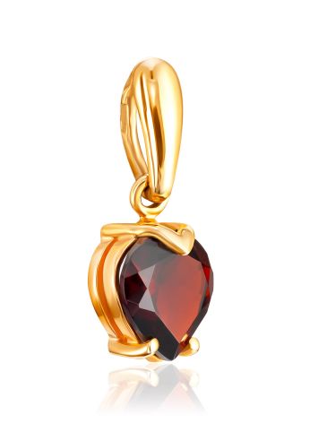 Chic Heart Shaped Garnet Pendant, image , picture 3