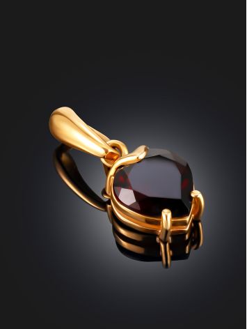 Chic Heart Shaped Garnet Pendant, image , picture 2