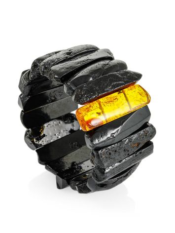 Black Amber Bracelet With Insect Inclusion, image , picture 3