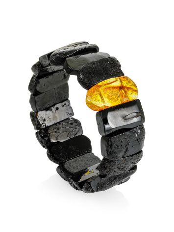 Stunning Dark Amber Cuff Bracelet With Insect Insertion, image , picture 3
