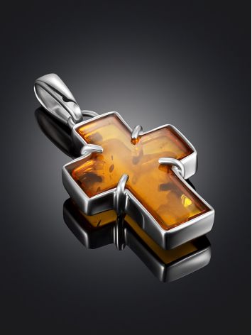 Bold Amber Cross Pendant, image , picture 2