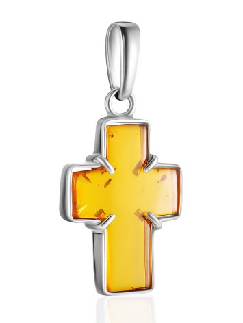 Bold Amber Cross Pendant, image , picture 3