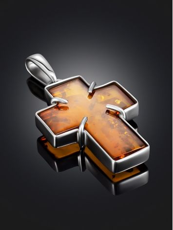 Luminous Amber Cross Pendant, image , picture 2