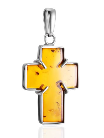 Luminous Amber Cross Pendant, image , picture 3
