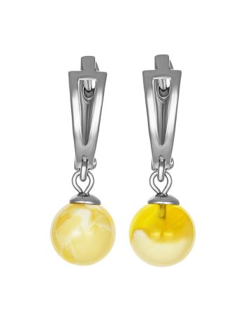 Geometric Design Amber Earrings, image 
