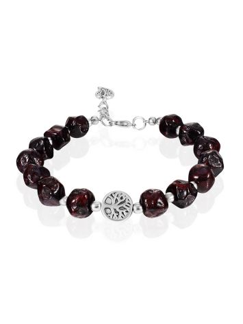 Amber Beaded Bracelet With Tree Of Life Detail, image , picture 3