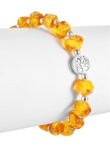 Raw Amber Beaded Bracelet The Tree Of Life, image , picture 3