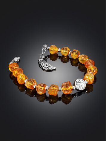 Raw Amber Beaded Bracelet The Tree Of Life, image , picture 2