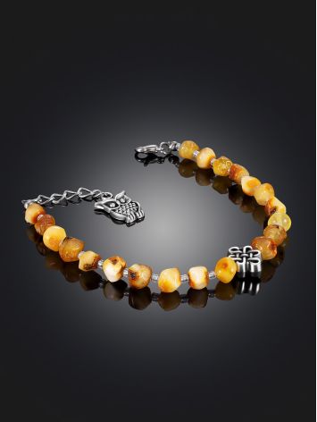 Amber Bracelet With Owl Charm, image , picture 2