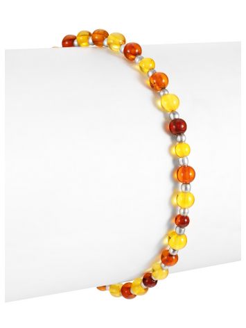 Colorful Amber Bracelet With Glass Beads, image , picture 4