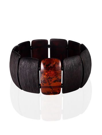Bold Dark Amber Cuff Bracelet, image , picture 3