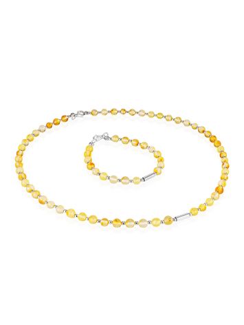 Stylish Lemon Colored Amber Bracelet, image , picture 5
