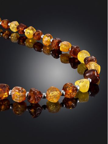 Textured Amber Beaded Necklace, image , picture 2