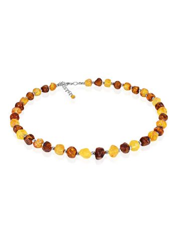 Textured Amber Beaded Necklace, image , picture 3