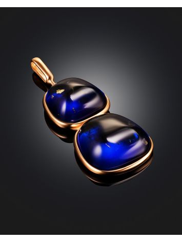 Sleek Design Blue Amber Pendant, image , picture 2