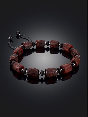 Textured Amber Slider Bracelet, image , picture 2