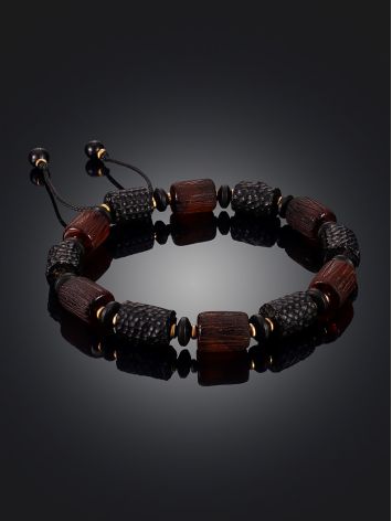 Amber Bracelet With Glass Beads, image , picture 2
