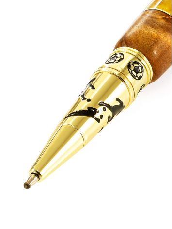 Bold Wooden Pen With Natural Amber, image , picture 3