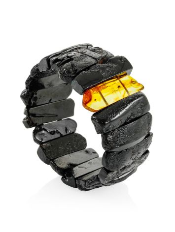 Bold Amber Cuff Bracelet With Insect, image , picture 3