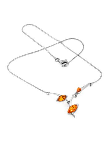 Chic Chain Necklace With Baltic Amber, image , picture 3