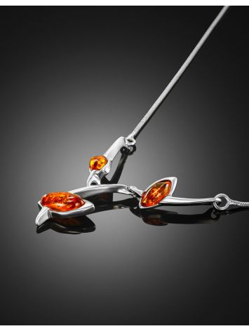 Chic Chain Necklace With Baltic Amber, image , picture 2