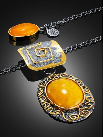 Fabulous Handcrafted Necklace With Natural Amber, image , picture 2