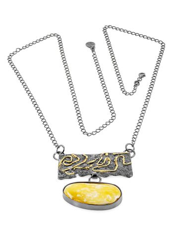 Fabulous Handcrafted Necklace With Natural Amber And Gilding, image , picture 3