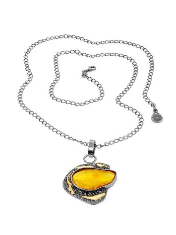 Chain Necklace With Gorgeous Amber Pendant, image , picture 5