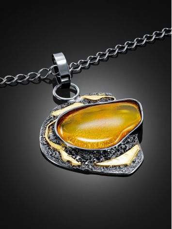 Chain Necklace With Gorgeous Amber Pendant, image , picture 2