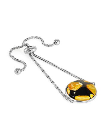 Stylish Slider Bracelet With Amber Pieces, image , picture 4