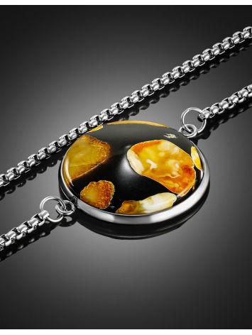Stylish Slider Bracelet With Amber Pieces, image , picture 2